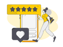 پیش‌نمایش فایل girl-walking-while-giving-online-review-12239143 از پک رتبه بندی خدمات