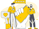 پیش‌نمایش فایل guys-giving-online-rating-12239170 از پک رتبه بندی خدمات