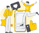 پیش‌نمایش فایل man-giving-online-feedback-12239150 از پک رتبه بندی خدمات