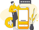پیش‌نمایش فایل man-giving-online-rating-12239168 از پک رتبه بندی خدمات