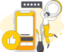 پیش‌نمایش فایل man-giving-online-review-12239163 از پک رتبه بندی خدمات