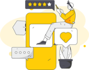 پیش‌نمایش فایل man-giving-review-using-mobile-12239157 از پک رتبه بندی خدمات