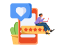 پیش‌نمایش فایل male-customer-giving-online-review-12237010 از پک امتیازات مشتری