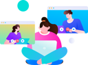 پیش‌نمایش فایل girl-attending-online-business-meeting-using-laptop-12236409 از پک فعالیت اجتماعی