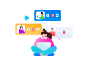 پیش‌نمایش فایل girl-having-online-business-conference-with-business-people-12236383 از پک فعالیت اجتماعی