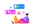 پیش‌نمایش فایل girl-showing-online-business-meeting-12236389 از پک فعالیت اجتماعی