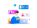 پیش‌نمایش فایل man-holding-coffee-cup-while-talking-on-video-call-12236377 از پک فعالیت اجتماعی