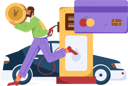 پیش‌نمایش فایل beard-man-holding-yen-coin-while-doing-car-refuelling-payment-at-fuel-pump-12236631 از پک سوخت گیری ماشین