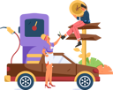 پیش‌نمایش فایل girl-doing-mobile-payment-at-fuel-station-12236615 از پک سوخت گیری ماشین