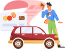 پیش‌نمایش فایل boy-holding-megaphone-while-announcing-car-insurance-policy-payment-12236459 از پک بیمه خودرو