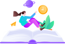 پیش‌نمایش فایل girl-reading-literature-12236204 از پک خواندن