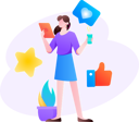 پیش‌نمایش فایل businesswoman-reviews-companys-position-in-market-12235301 از پک پاسخ های مشتری
