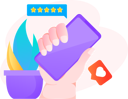 پیش‌نمایش فایل satisfied-client-gives-5-star-rating-to-company-products-12235305 از پک پاسخ های مشتری