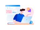 پیش‌نمایش فایل businessman-chats-in-online-meeting-12235047 از پک کار کسب‌وکار