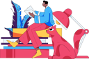 پیش‌نمایش فایل young-boy-reading-a-book-12442602 از پک خواندن