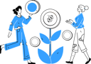 پیش‌نمایش فایل girls-doing-investment-growth-12501095 از پک امور مالی