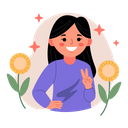 پیش‌نمایش فایل female-with-peace-hand-5328743 از پک مجموعه استیکر صلح و توقف جنگ