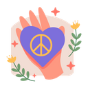 پیش‌نمایش فایل hand-holding-heart-and-peace-symbol-5328747 از پک مجموعه استیکر صلح و توقف جنگ
