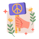 پیش‌نمایش فایل hand-with-peace-symbol-5328748 از پک مجموعه استیکر صلح و توقف جنگ
