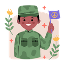 پیش‌نمایش فایل male-army-5328751 از پک مجموعه استیکر صلح و توقف جنگ