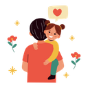 پیش‌نمایش فایل father-holding-his-daughter-5591544 از پک مجموعه استیکر روز پدر