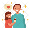 پیش‌نمایش فایل girl-giving-cupcake-to-her-father-5591549 از پک مجموعه استیکر روز پدر
