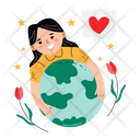 پیش‌نمایش فایل girl-holding-earth-5610943 از پک مجموعه استیکر نجات زمین