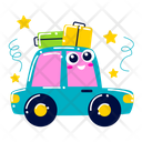 پیش‌نمایش فایل car-5991950 از پک مجموعه استیکر تعطیلات تابستان