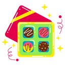 پیش‌نمایش فایل chocolate-box-5992029 از پک مجموعه استیکر جشن تولد
