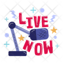پیش‌نمایش فایل live-now-6255092 از پک مجموعه استیکر پادکست