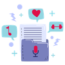 پیش‌نمایش فایل podcast-file-6255100 از پک مجموعه استیکر پادکست
