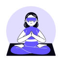 پیش‌نمایش فایل girl-doing-meditation-in-metaverse-6771738 از پک متاورس