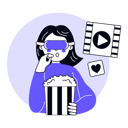 پیش‌نمایش فایل girl-watching-movie-in-metaverse-6771753 از پک متاورس