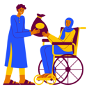 پیش‌نمایش فایل muslim-man-giving-zakat-to-disable-muslim-woman-8242568 از پک رمضان
