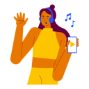 پیش‌نمایش فایل girl-listening-music-8295620 از پک تعطیلات تابستانی