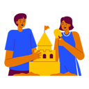 پیش‌نمایش فایل kids-making-sand-castle-8295619 از پک تعطیلات تابستانی
