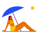 پیش‌نمایش فایل lady-sunbathing-8295627 از پک تعطیلات تابستانی