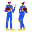 پیش‌نمایش فایل astronaut-couple-8301899 از پک الونیا – فضا
