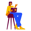 پیش‌نمایش فایل girl-reading-astronomy-book-8301910 از پک الونیا – فضا