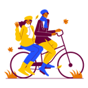 پیش‌نمایش فایل couple-on-date-riding-bicycle-8526401 از پک الونیا – پاییز