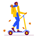 پیش‌نمایش فایل girl-driving-electric-scooters-at-autumn-day-8526402 از پک الونیا – پاییز