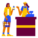 پیش‌نمایش فایل cashier-and-buyer-at-the-supermarket-8664445 از پک خرید