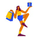 پیش‌نمایش فایل girl-getting-shopping-gift-8664448 از پک خرید