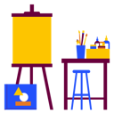 پیش‌نمایش فایل hand-drawn-art-studio-8805171 از پک هنر و طراحی