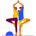 پیش‌نمایش فایل double-tree-pose-yoga-couple-9013085 از پک یوگا ورزش