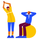 پیش‌نمایش فایل elderly-couple-doing-exercise-9013087 از پک یوگا ورزش