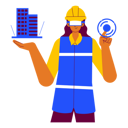 پیش‌نمایش فایل architect-works-on-a-construction-site-in-virtual-reality-9019358 از پک ساخت‌وساز معماری