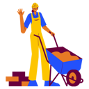 پیش‌نمایش فایل construction-worker-pushing-wheelbarrow-9019366 از پک ساخت‌وساز معماری