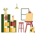 پیش‌نمایش فایل art-studio-9094066 از پک مبلمان فضای داخلی