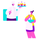 پیش‌نمایش فایل girl-learning-cooking-from-online-course-9537188 از پک آشپزخانه